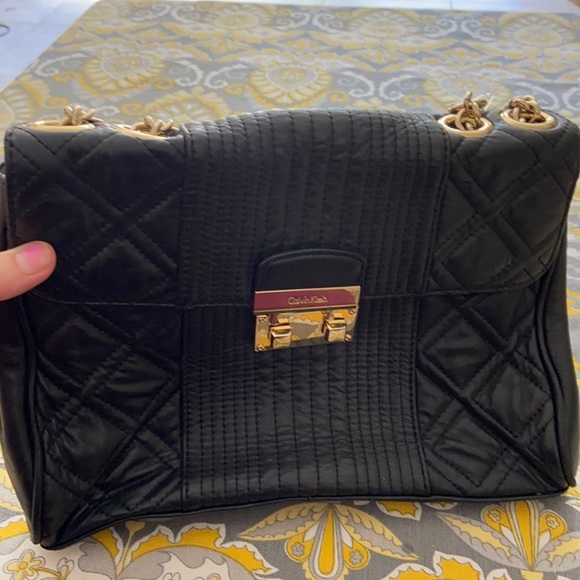 Calvin Klein leather crossbody to shoulder bag